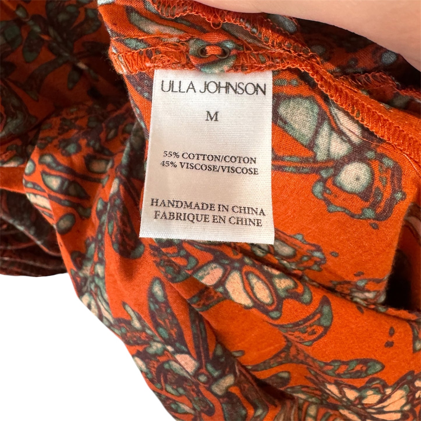 New Ulla Johnson Agadir Coverup Orange Belted Dress Size Medium