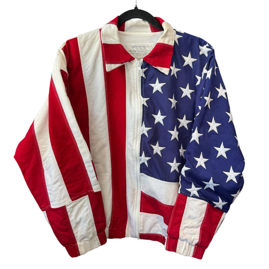 Vintage Limited Edition USA Flag Zip Up Jacket XS
