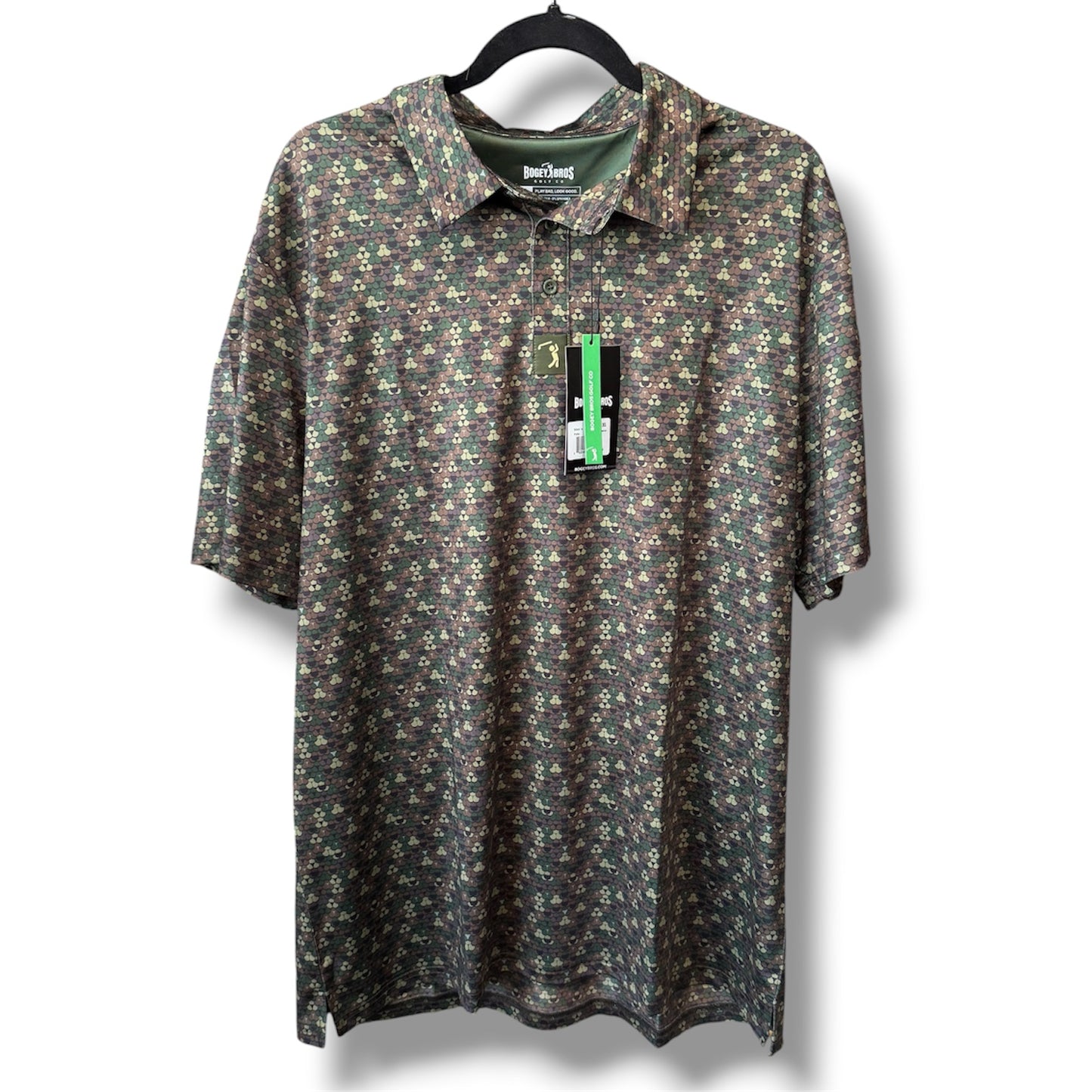 Bogey Bros Golf Men's Polo Shirt Camo XL New