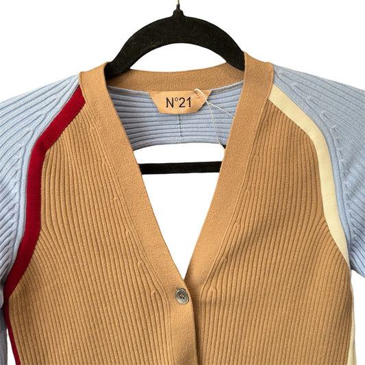 Nº21 Multicolor Tan Cardigan Size 40