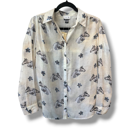 Tasha Polizzi Printed Raelyn Western Blouse Size Medium