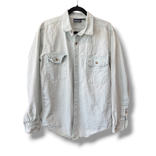 Vintage Patagonia Work Shirt Light Blue Size M Men's