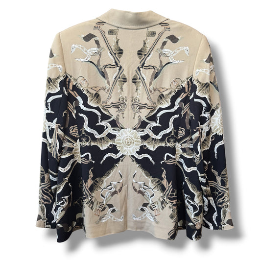 Escada Bozena Heritage Print Single Button Blazer Size 42