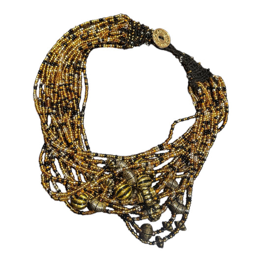 Abacus Original 20 Strand Beaded Gold Necklace