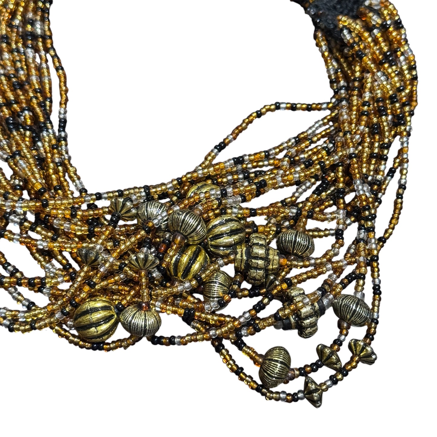 Abacus Original 20 Strand Beaded Gold Necklace