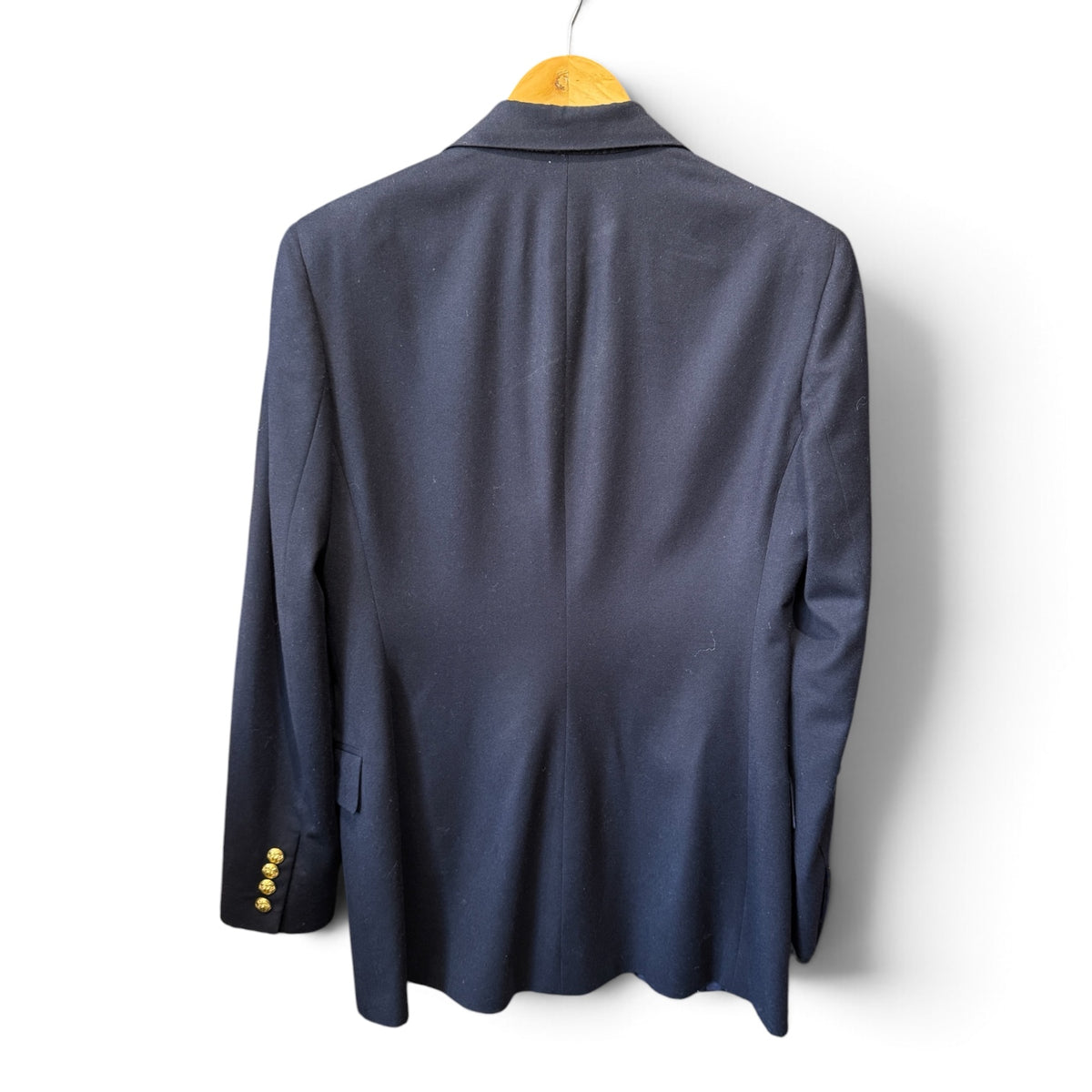 Vintage Ralph Lauren Navy Wool Royal Crest Blazer Size 10