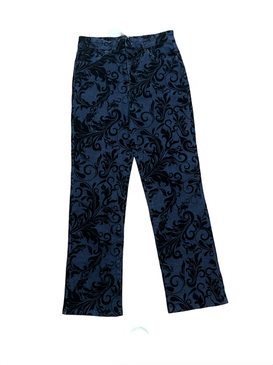 Boston Proper Denim Velvet Embellishment Jeans /8