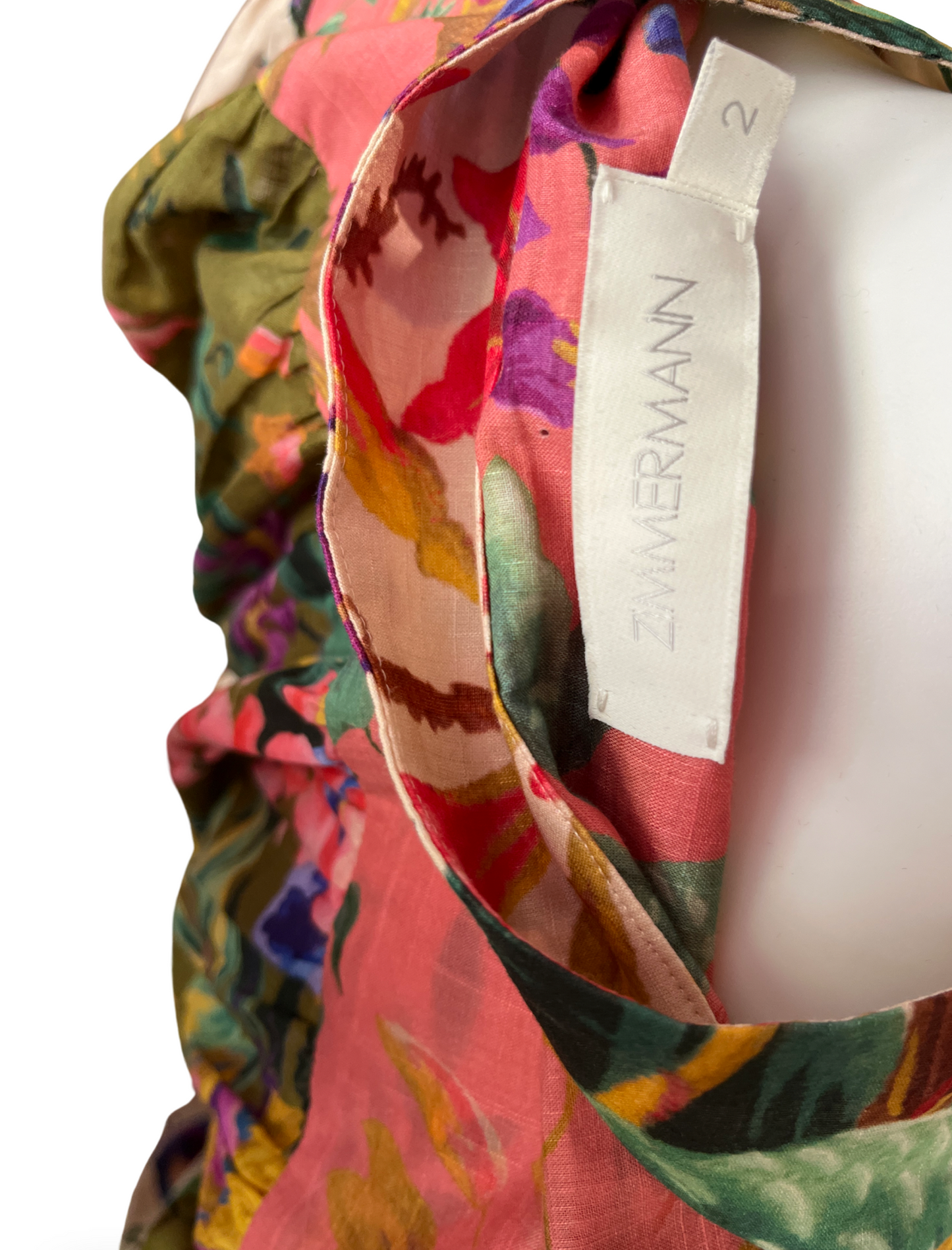 Zimmermann Tropicana Print Belted Mini Dress Size 8 USA
