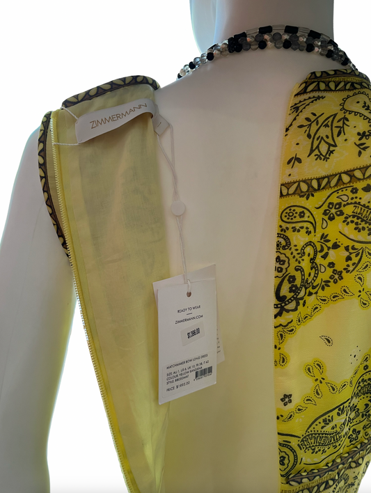 Zimmermann The Matchmaker Dress In Yellow Bandana Print /1