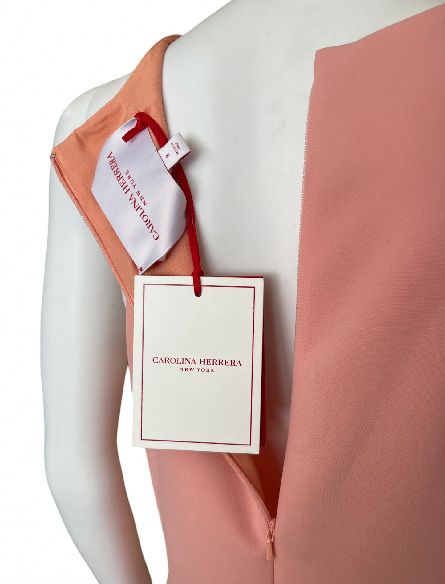 Carolina Herrera Sleeveless Halter Godet Midi Dress Size 8