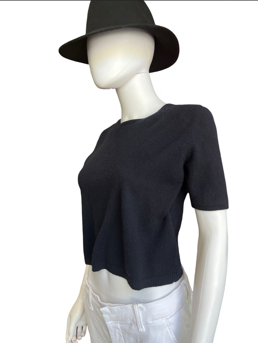 Prada Cashmere Short Sleeves Crew Neck Sweater /S