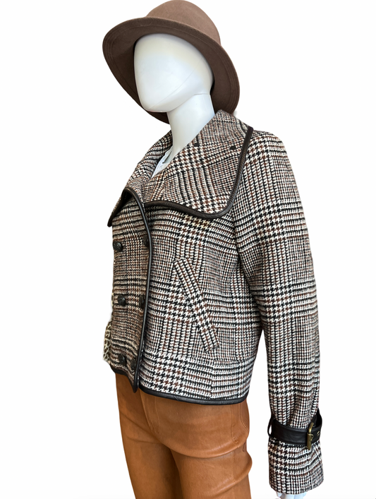 Veronica Beard Mirko Jacket Oxblood Black /8