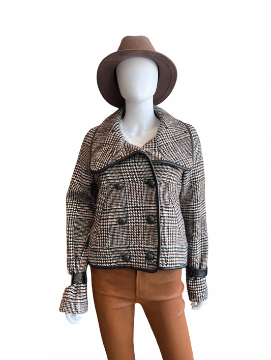 Veronica Beard Mirko Jacket Oxblood Black /8
