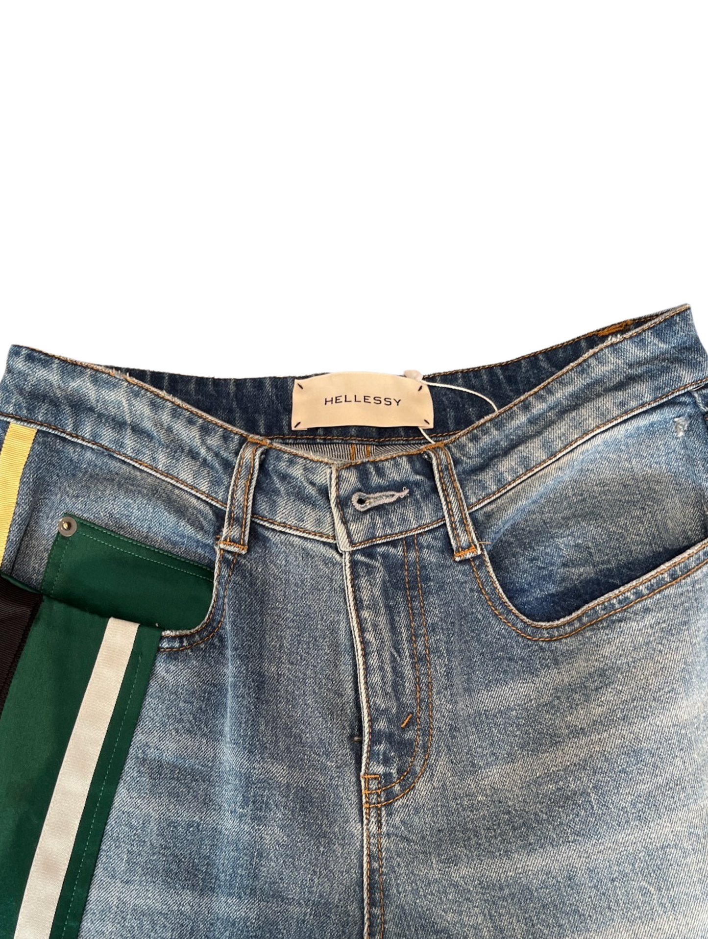 Hellesy Ono Silk Ribbon Accent Jeans
