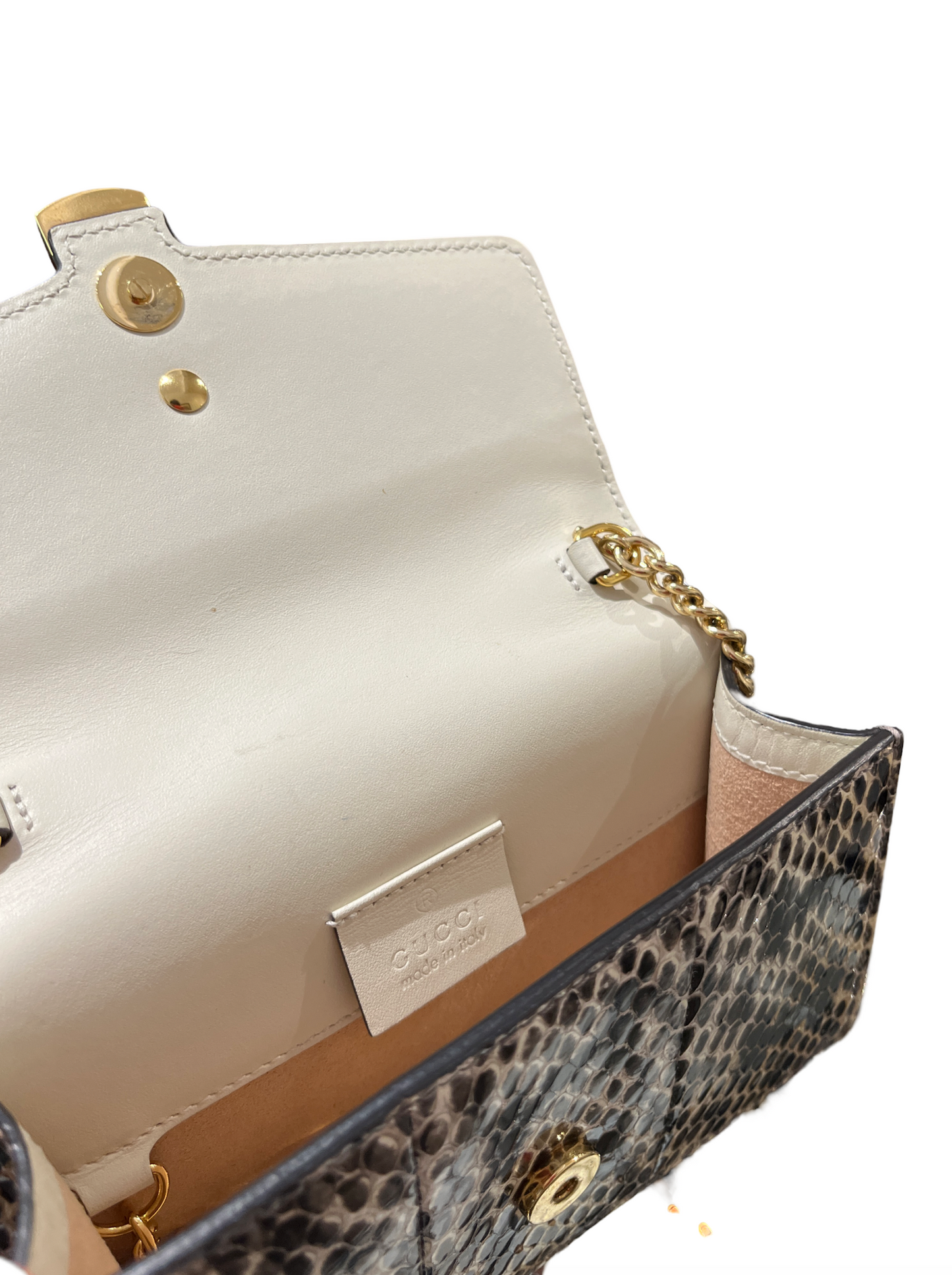 Authentic Gucci Mini Floral-print Snake Cross Body Purse