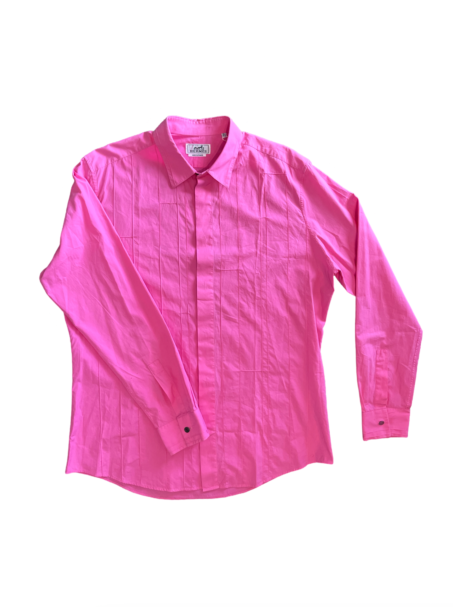 Hermes Hot Pink Collared Shirt Long Sleeve Men's : 42/16.5 Hermes Hot Pink Collared Shirt Long Sleeve Men's : 42/16.5